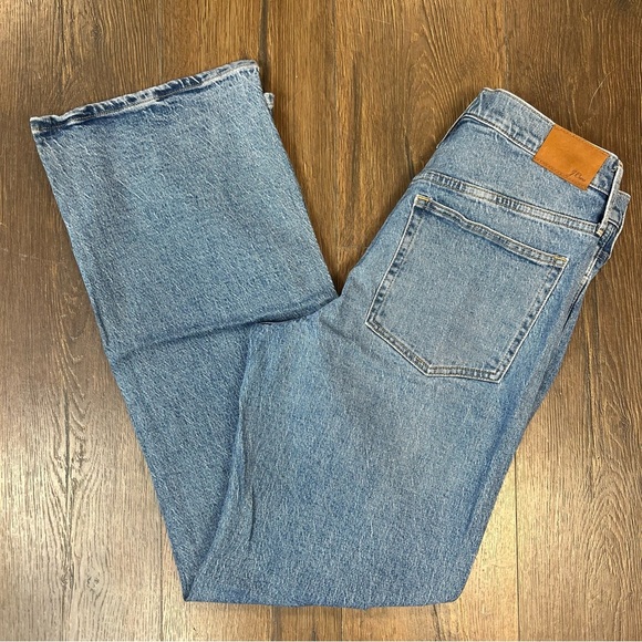 J. Crew High Rise Flare Blue Denim Jeans SZ 31T - Picture 1 of 7